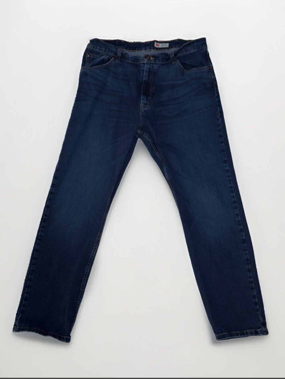 Wrangler Men's Straight Fit Denim Blue Jeans Size 38x32
